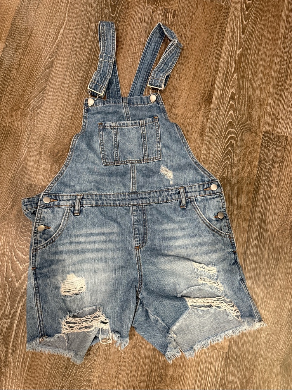 Ripe Denim Maternity Shorts Overalls medium